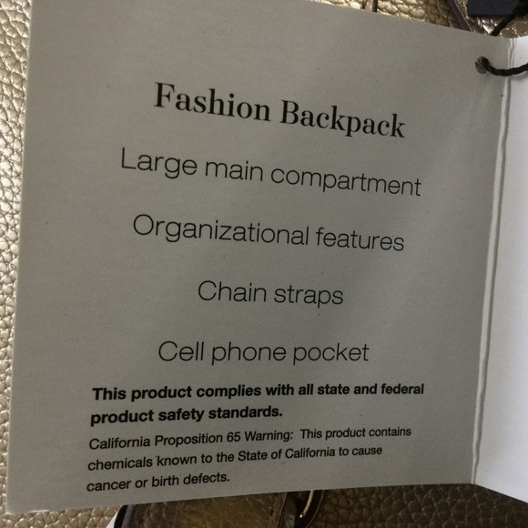 Adrienne Vittadini New With Tags Shimmering Quilted Backpack main image 6